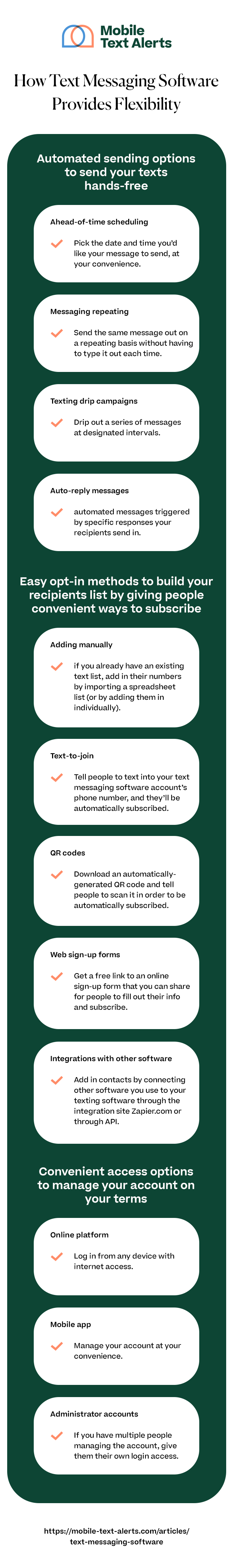 How text messaging software provides flexibility