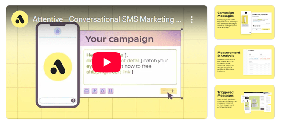 Banner for the Shopify profile for Attentive