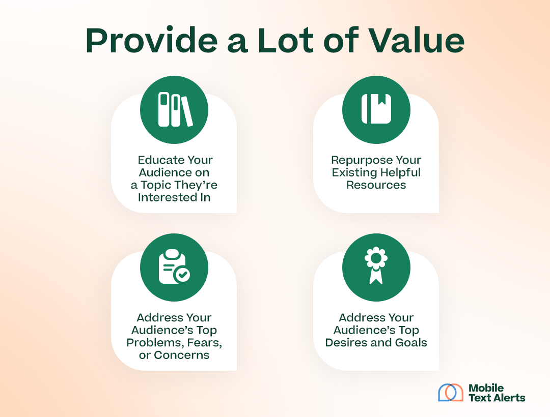 "providing value" webinar tips
