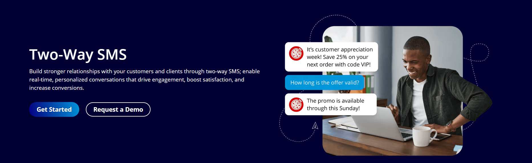 EZ Texting two-way SMS conversation page
