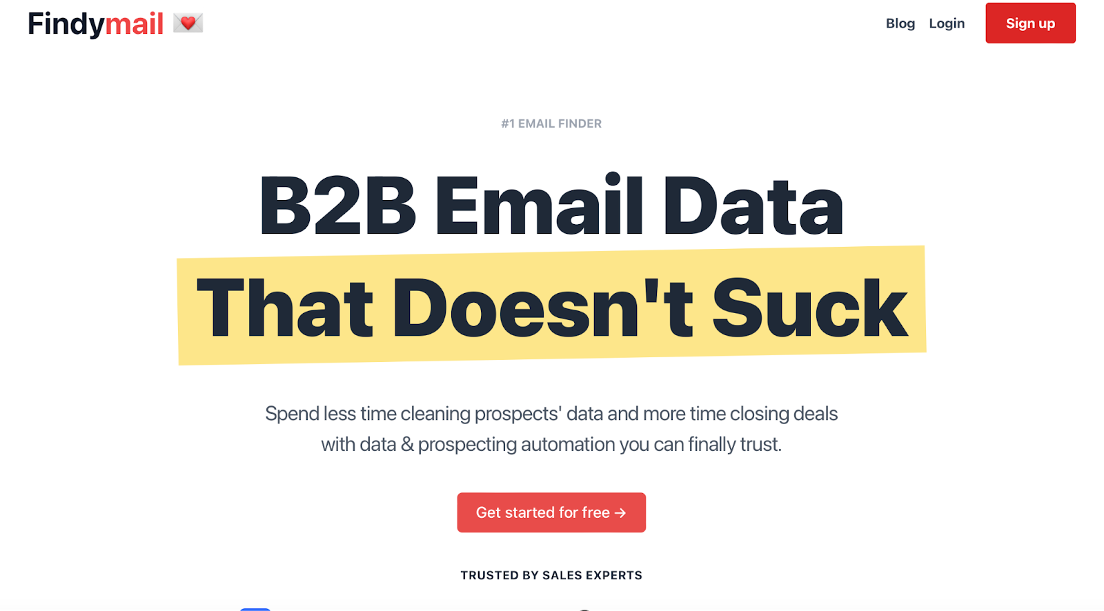 Findymail site screenshot