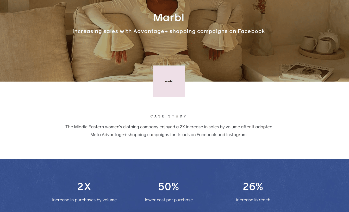 Screenshot from Marbl website case study