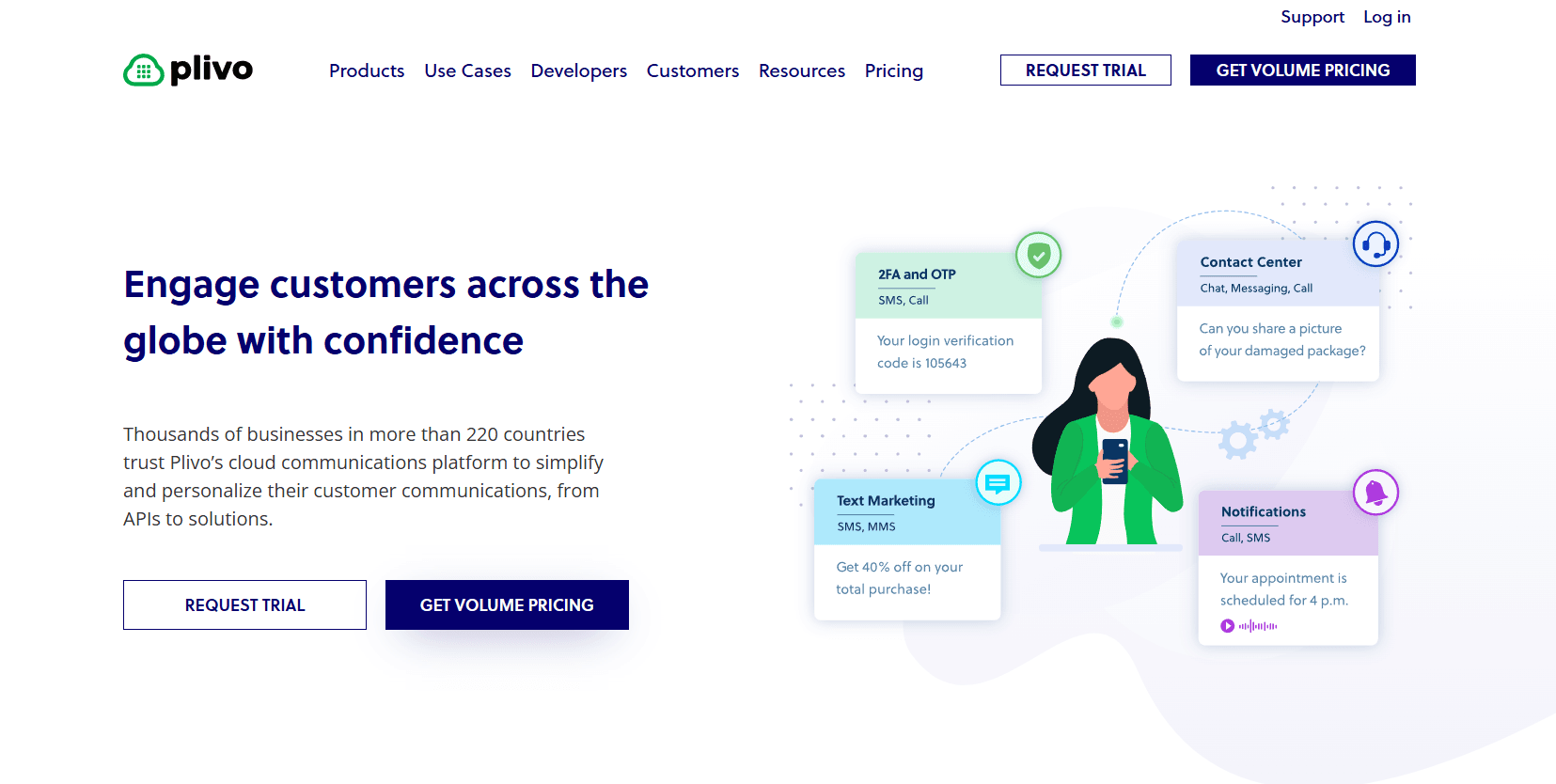 Plivo home page