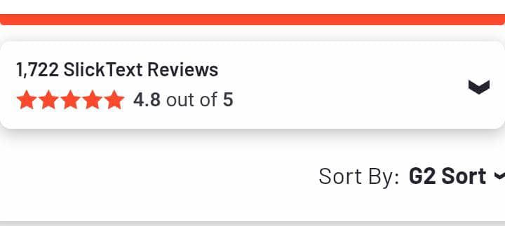 Screenshot of SlickText reviews