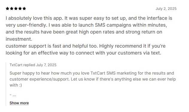 TxtCart's review
