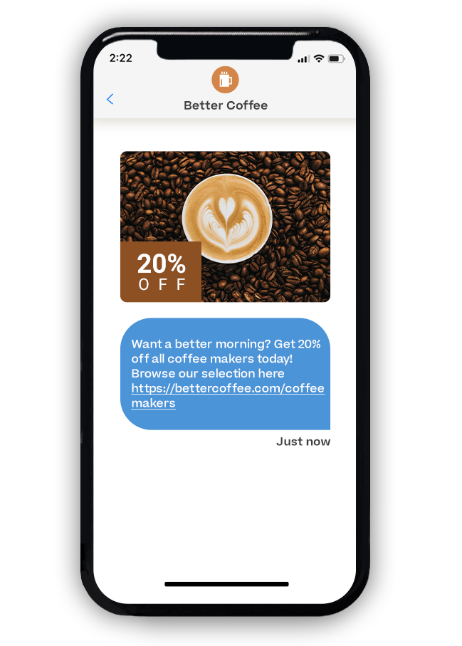 Example of SMS promotion