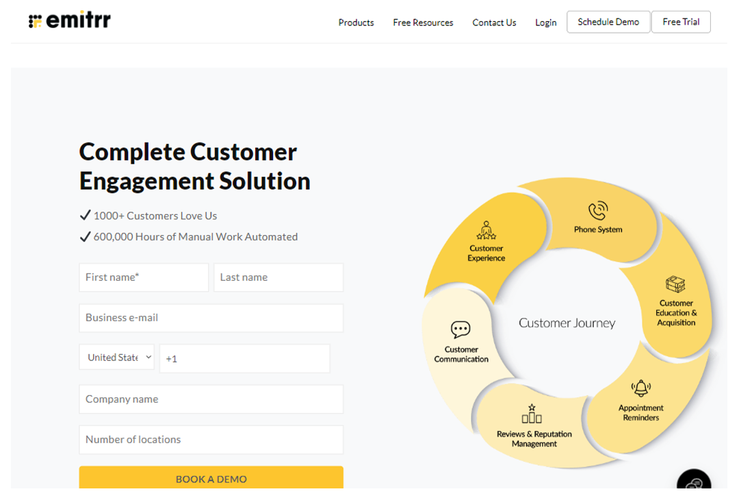 Emitrr website home page