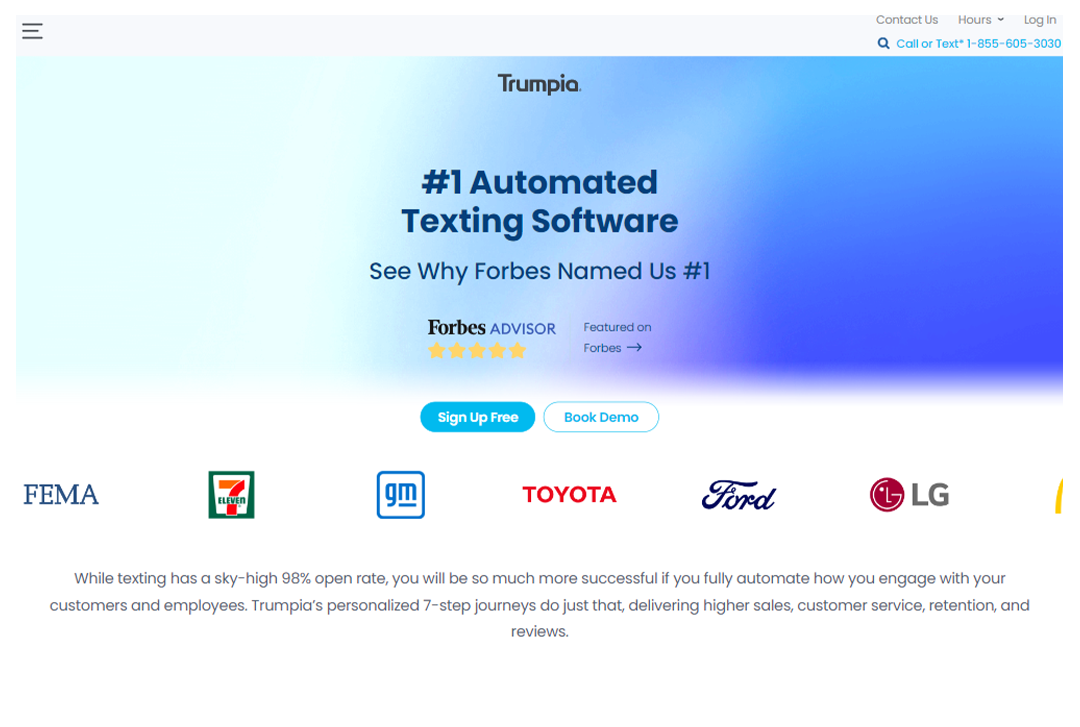 Trumpia home page
