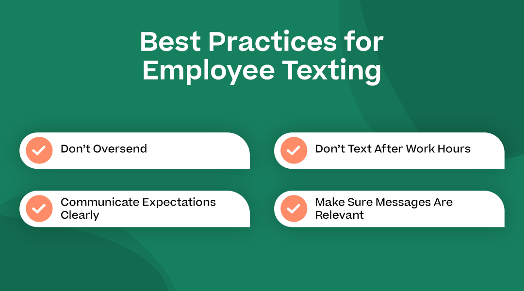 “Best Practices for Employee Texting” with the H3’s below