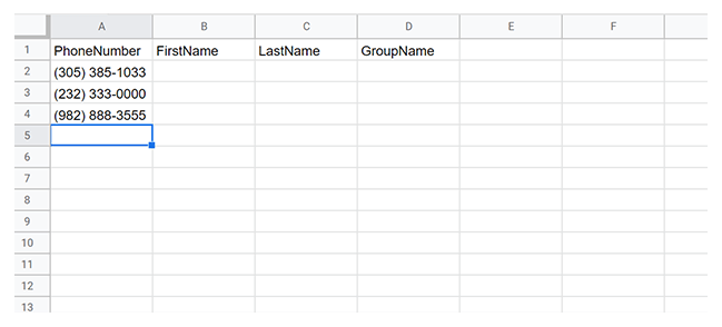 Subscriber import template