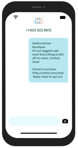 Text message example