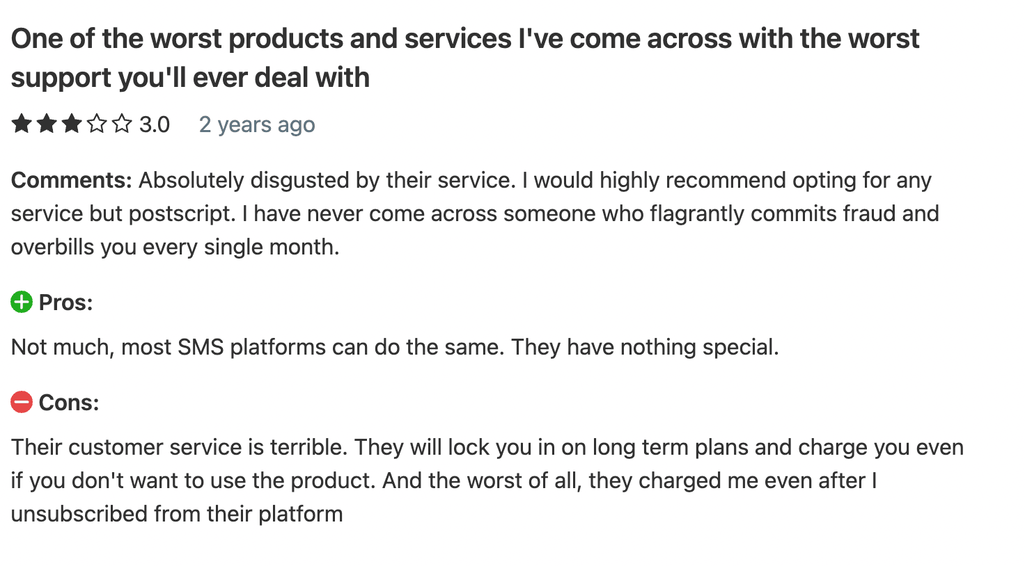 Review on Postscript from Capterra