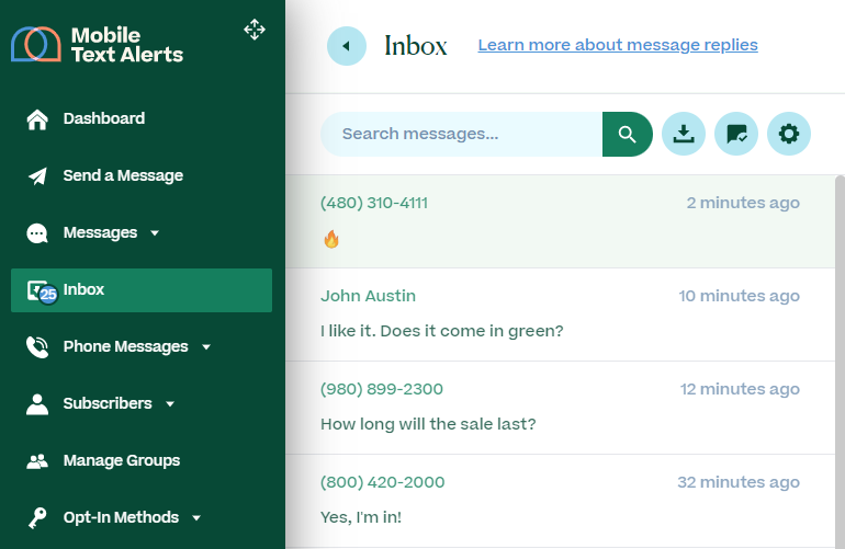 Inbox Screenshot