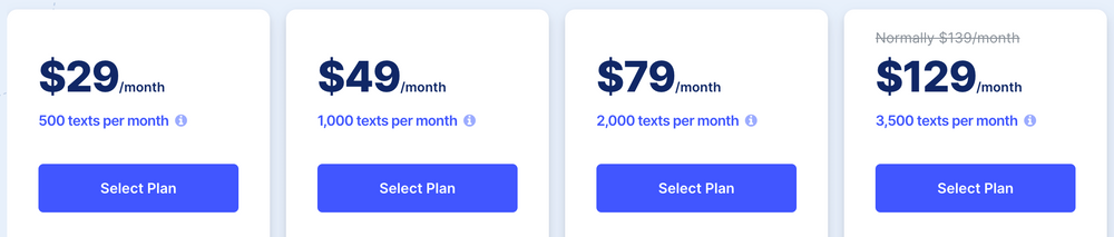 Slicktext low volume plan pricing