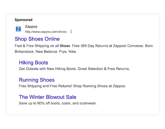 Example of a google ad