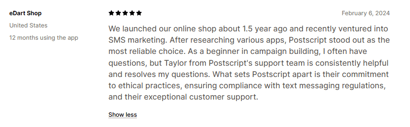 Postscript's review