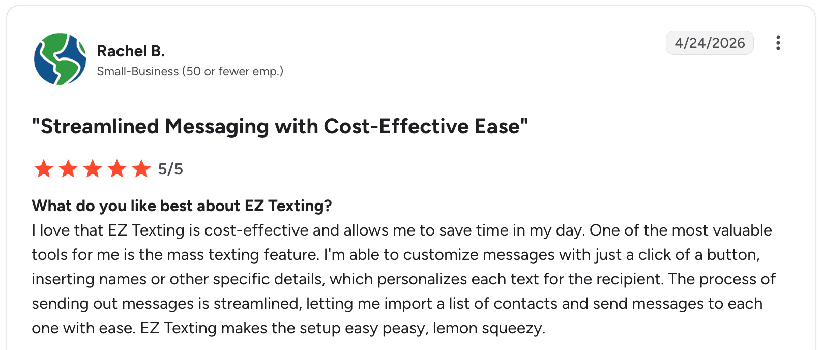 Review of EZ Texting from G2
