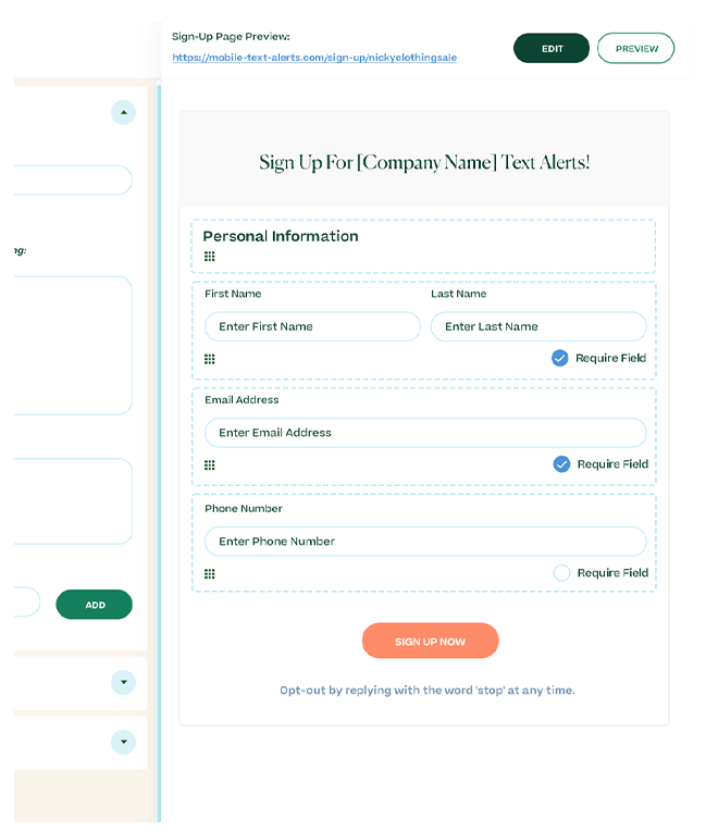 Sign Up Form 