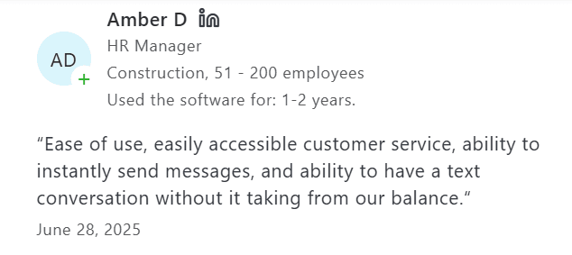 Screenshot of SlickText review