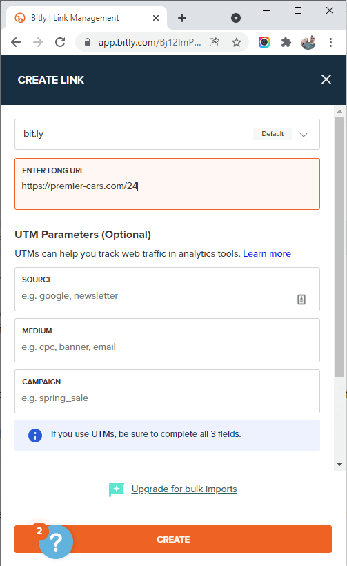 Bit.ly URL shortener