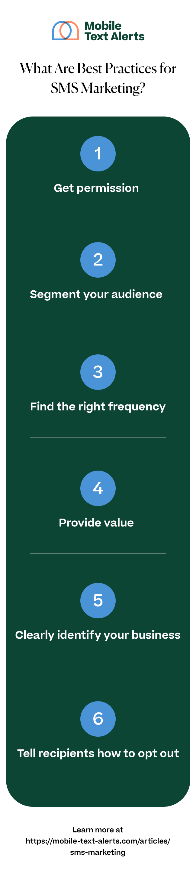 Infographic what are best practices for sms marketing