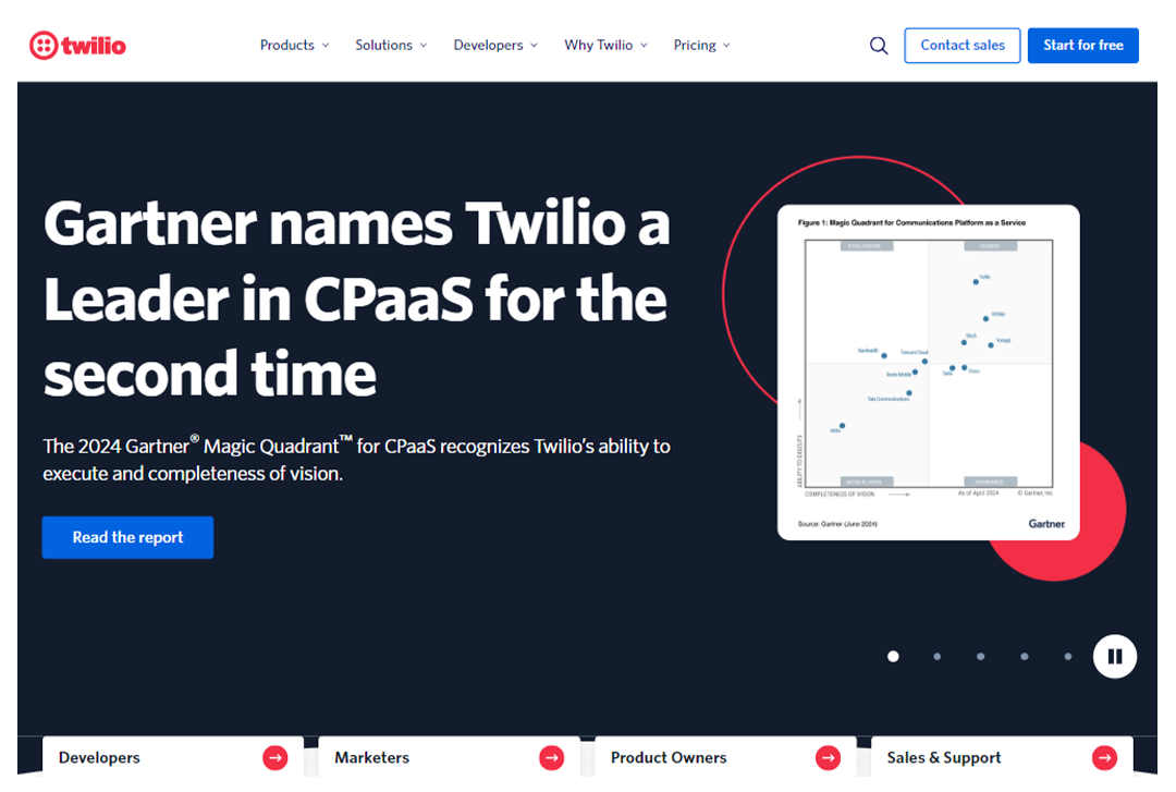 Twilio home page