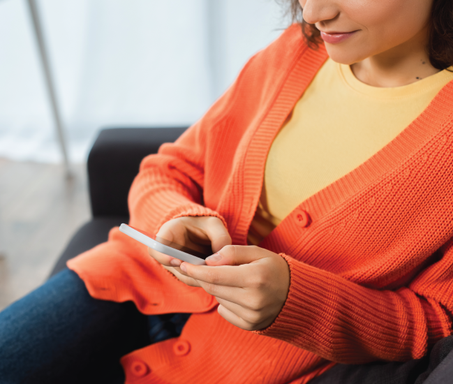 Woman texting