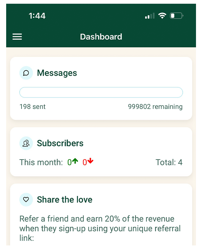 Dashboard app